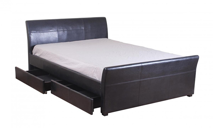 Viva Faux Leather 4 Drawer Bedsteads From - Click Image to Close
